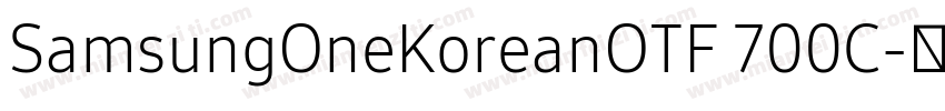 SamsungOneKoreanOTF 700C字体转换